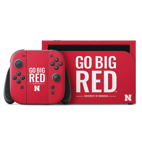 University of Nebraska Go Big Red Nintendo Switch 2 (2025) with Joy-Con Skin